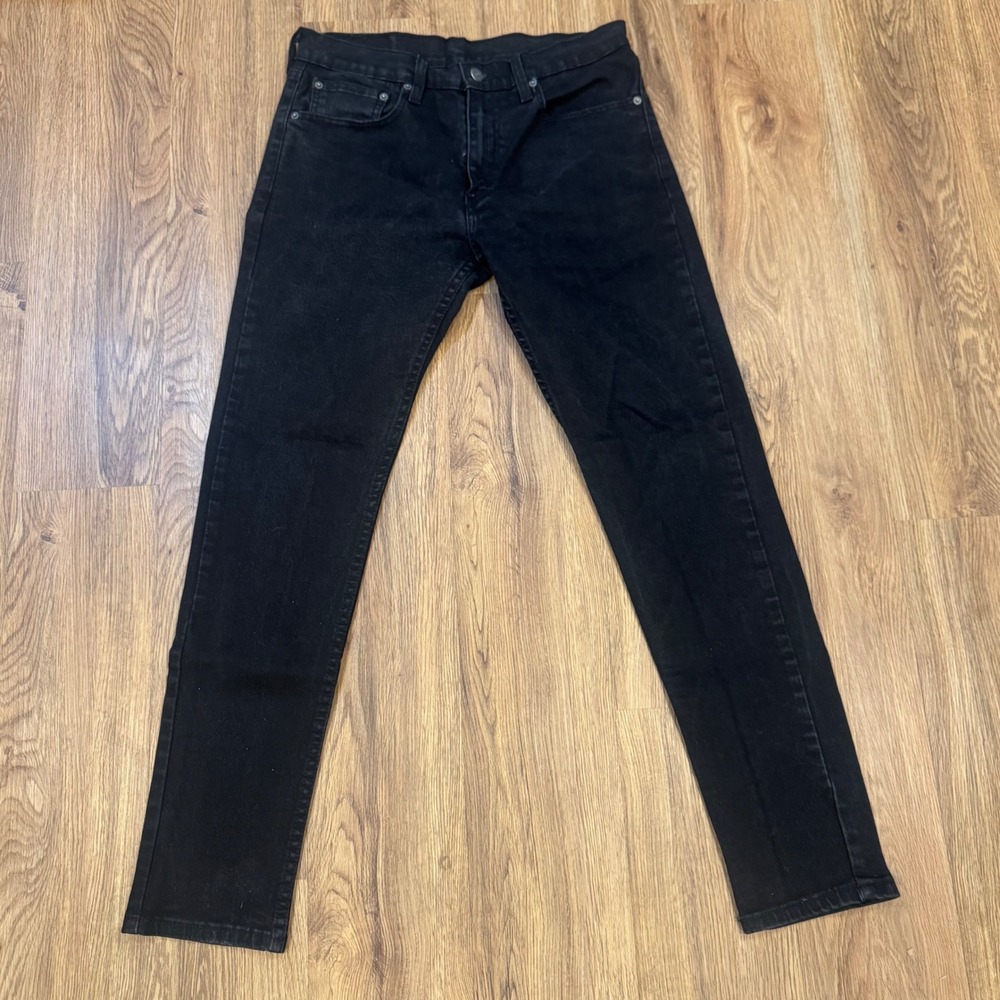 Levis 512 Slim Taper Jeans Mens 31x32 Black Excellent Tapered Leg Denim